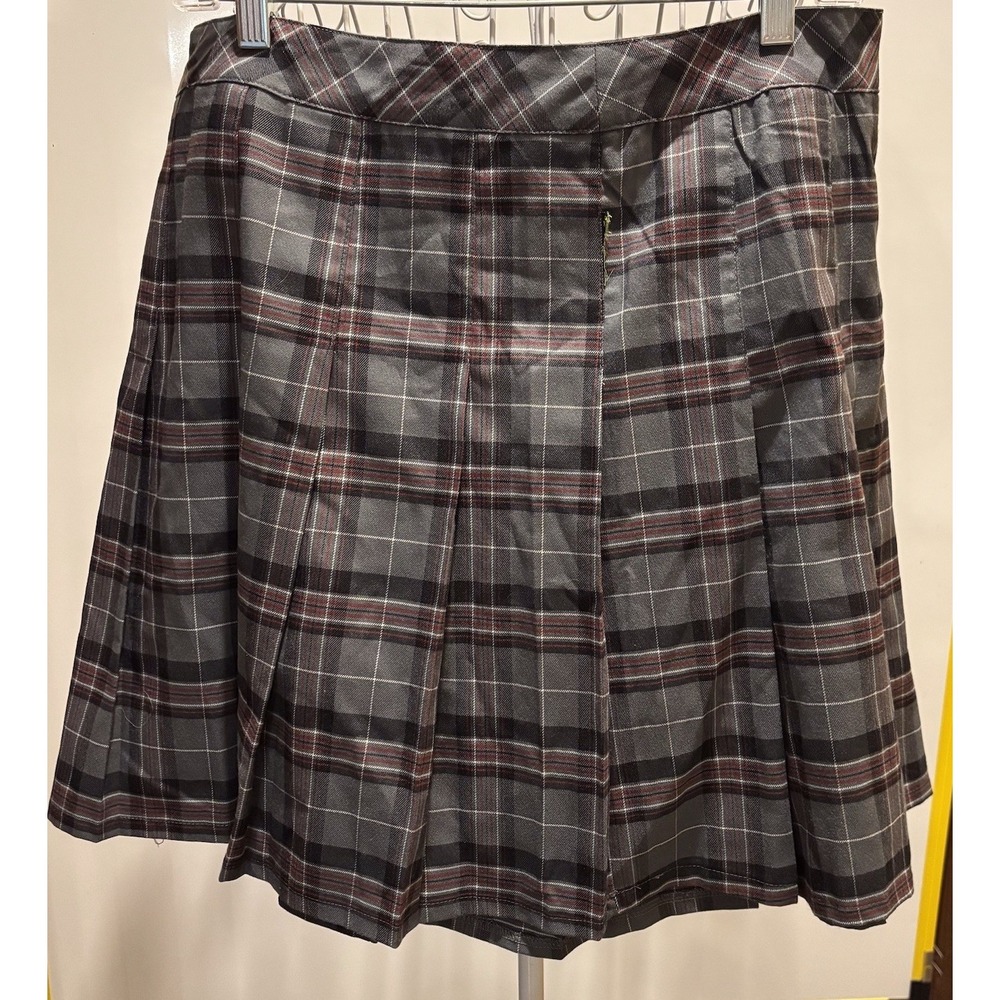 Beetlejuice‎ Plaid Skirt Uniform Preppy Bugs Beetles Size XL Skort Pleated Goth - Picture 2 of 8